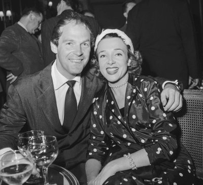 Election of Miss Cinemonde, Paris, June 27, 1950: Bill Marshall and Micheline Presle by Unbekannt Unbekannt